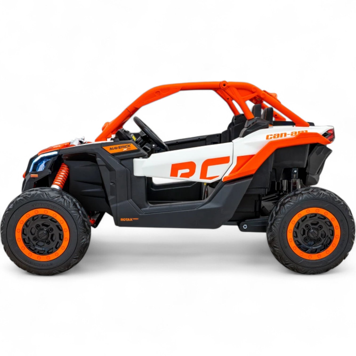 Coche Eléctrico para Niño CAN-AM MAVERICK TURBO RR 4x4 24v Naranja c/ RUEDAS DE GOMA & ASIENTO DE PIEL