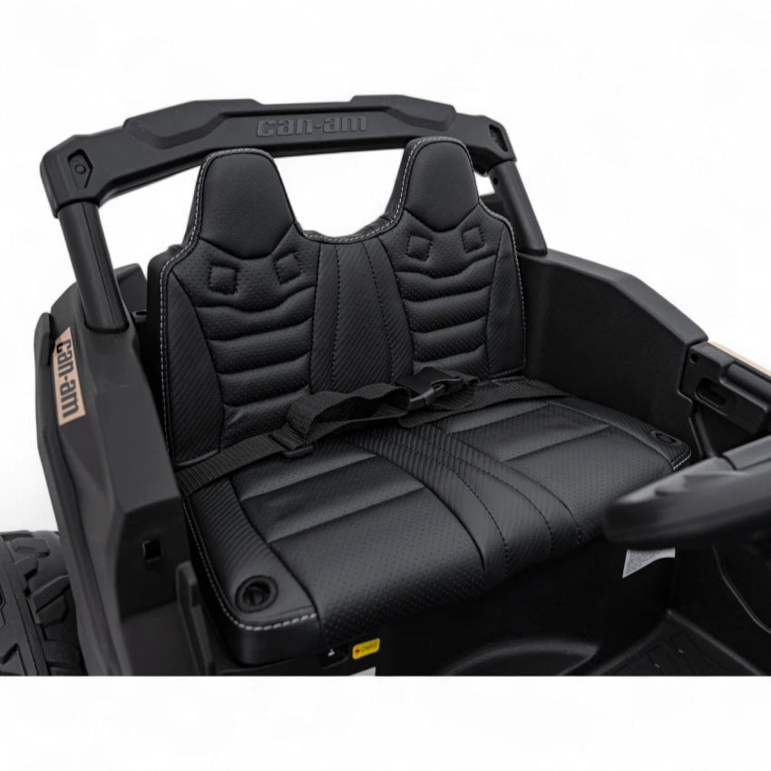 Coche Eléctrico para Niño CAN-AM MAVERICK 4x4 24v Caqui c/ RODAS DE BORRACHA & ASIENTO EN PELE