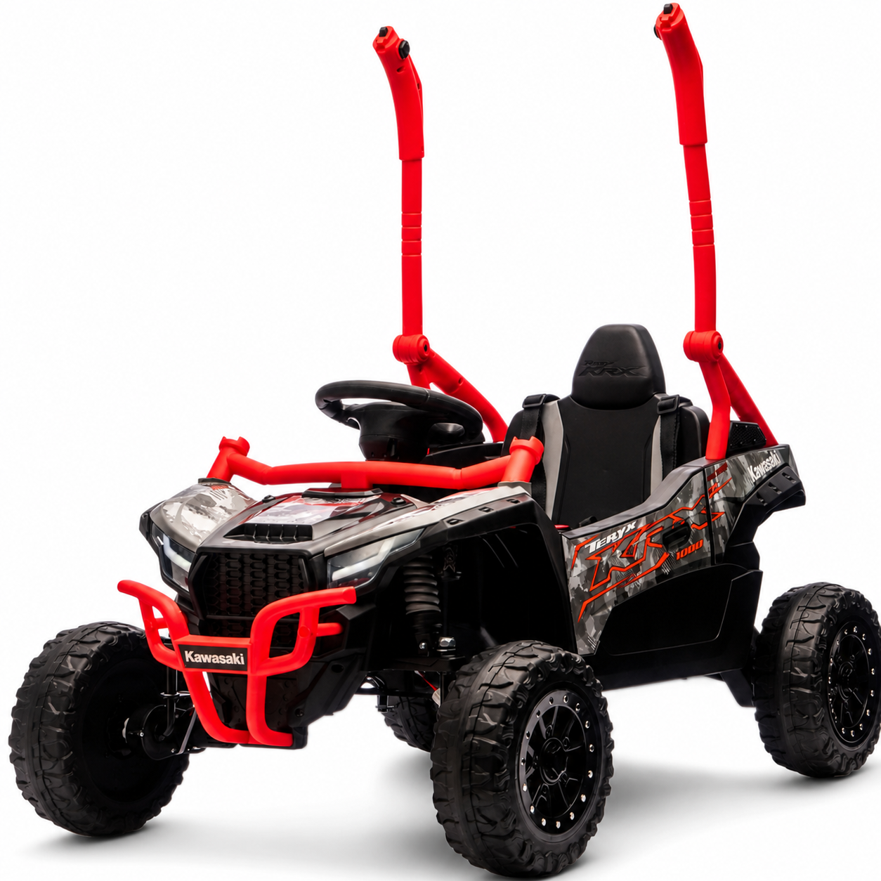Coche Eléctrico para Criança Buggy KAWASAKI 4x4 12v BATERÍA DE LITIO Rojo c/ RUEDAS DE GOMA & ASIENTO DE PIEL
