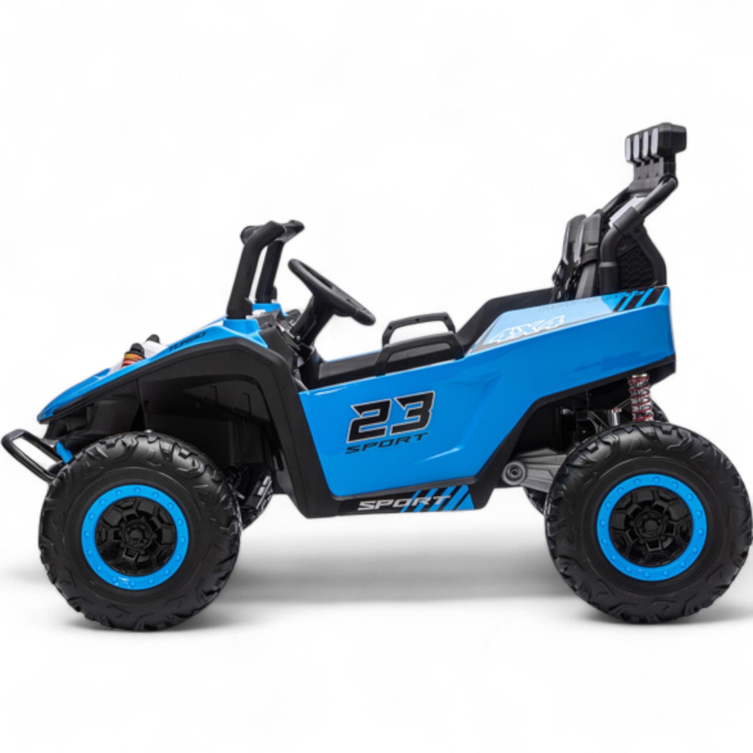 Coche Eléctrico para Niño BUGGY TURBO SPORT 4x4 24v Azul c/ RUEDAS DE GOMA & ASIENTO DE PIEL