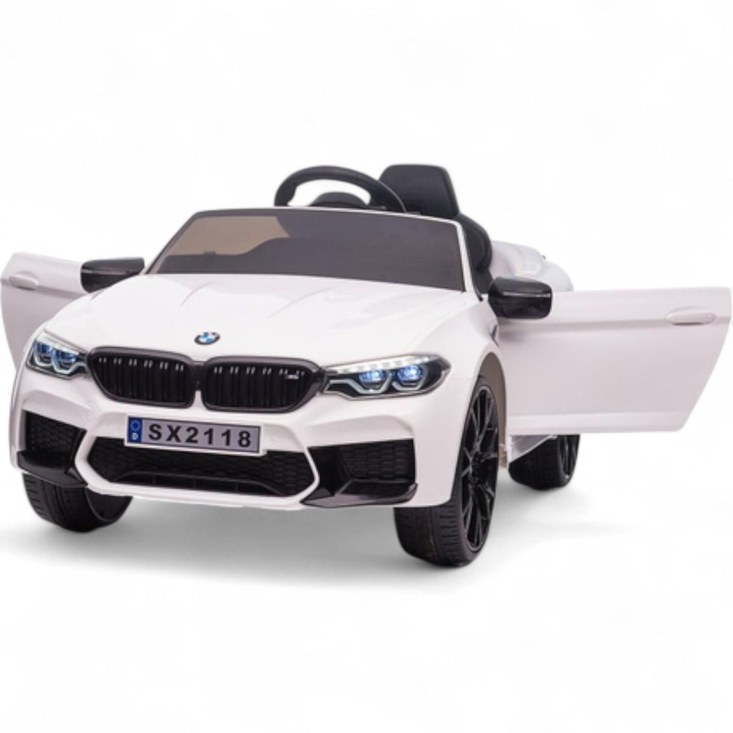 Coche Eléctrico para Niños BMW M5 DRIFT 24v Blanco c/ RUEDAS DE GOMA & ASIENTO DE PIEL