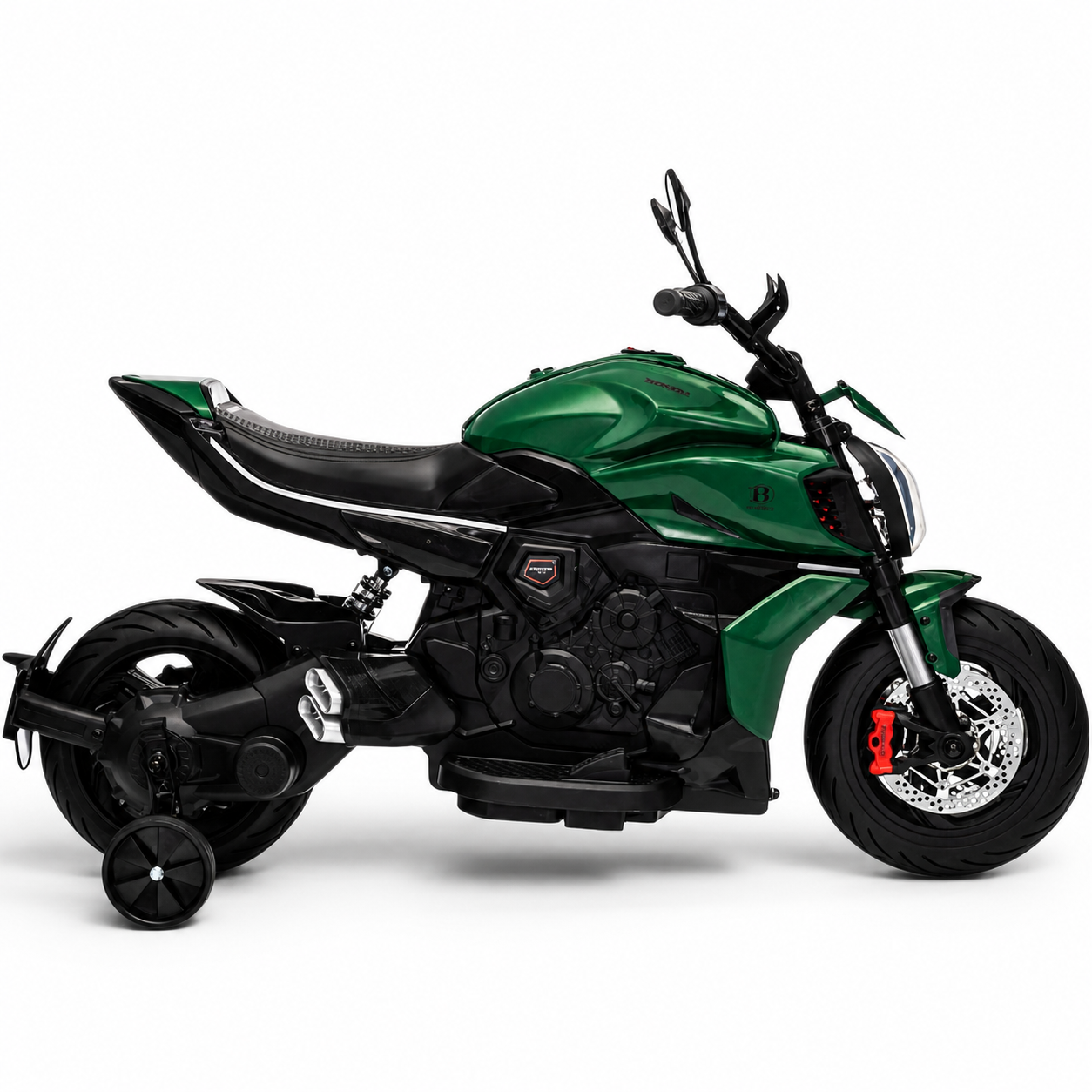Mota Elétrica para Criança DUCATI DIAVEL V4 12v Verde c/ RODAS DE BORRACHA