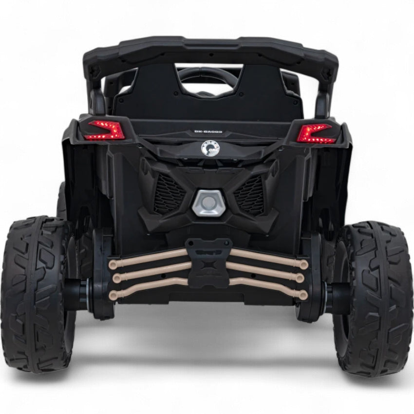 Coche Eléctrico para Niño CAN-AM MAVERICK 4x4 24v Caqui c/ RODAS DE BORRACHA & ASIENTO EN PELE