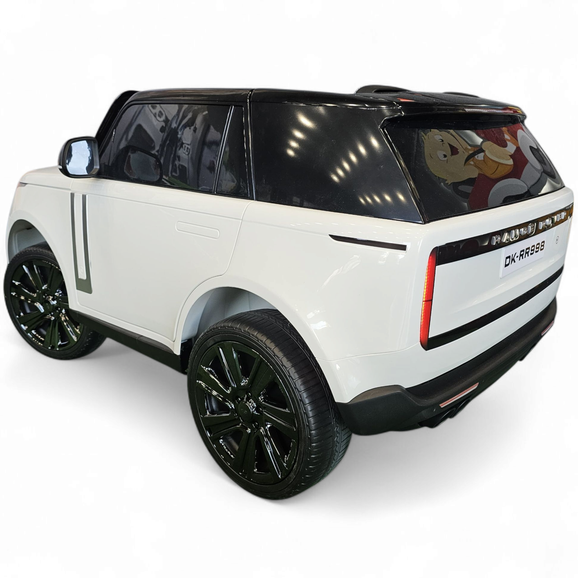 Coche eléctrico para niños RANGE ROVER SV Blanco 2 Plazas 24v c/ RUEDAS DE GOMA & ASIENTO DE PIEL