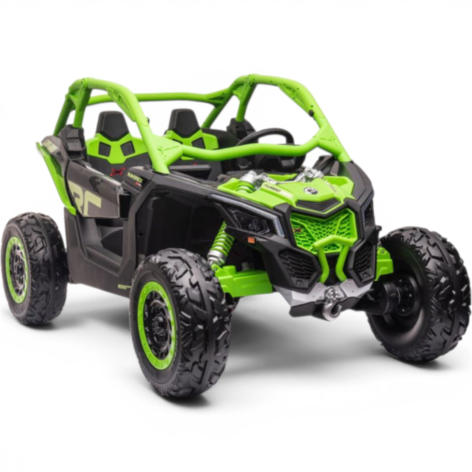 Coche Eléctrico para Niño CAN-AM MAVERICK TURBO RR 4x4 24v Naranja c/ RUEDAS DE GOMA & ASIENTO DE PIEL