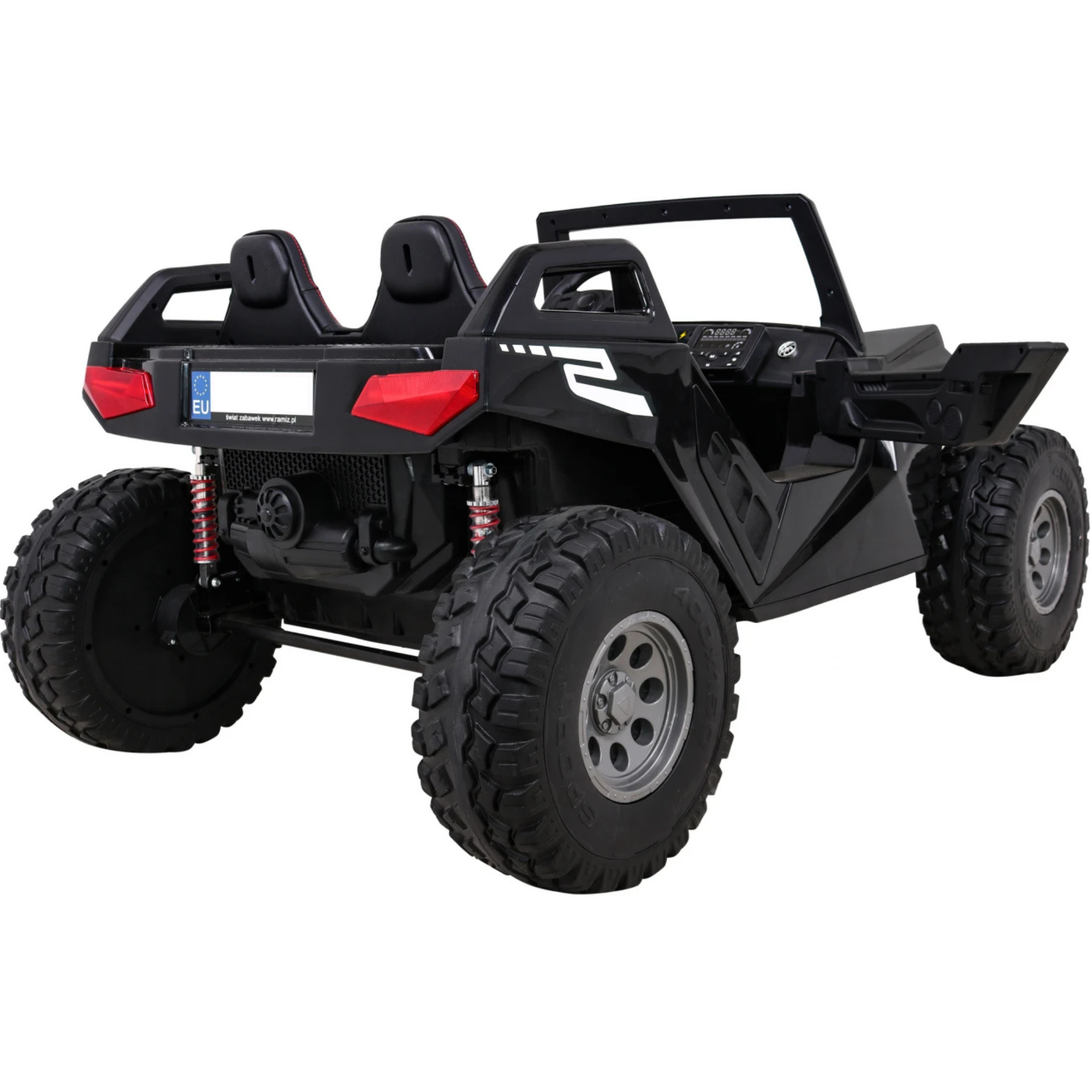 Coche Eléctrico para Niño BUGGY CLASH 4x4 24v Negro 2 LUGARES, RUEDAS DE GOMA & ASIENTO DE PIEL