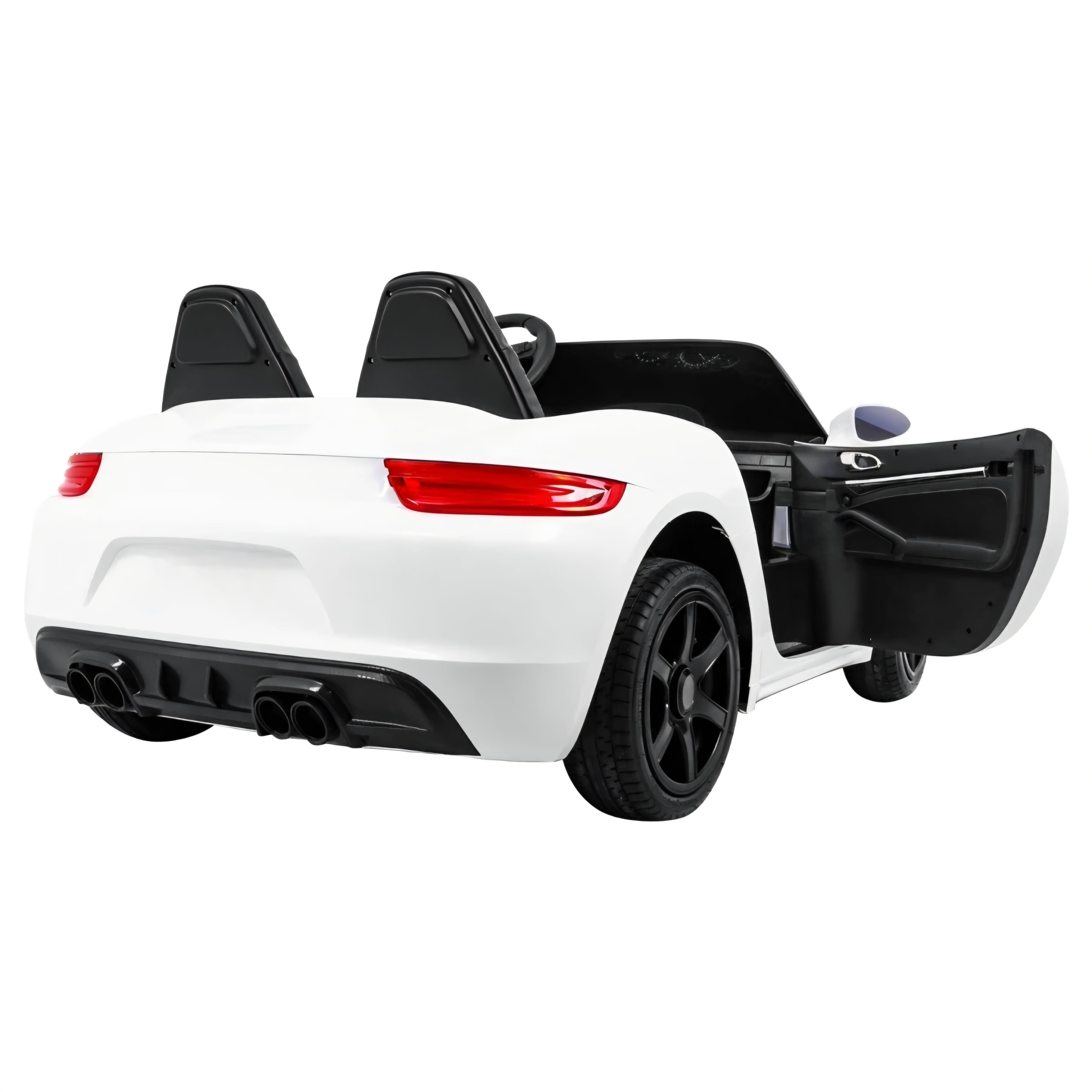 Coche eléctrico para Niños PERFECTA XXL 24v Motor Brushless 180w 15km/h Blanco c/ RUEDAS DE GOMA & ASIENTO DE PIEL