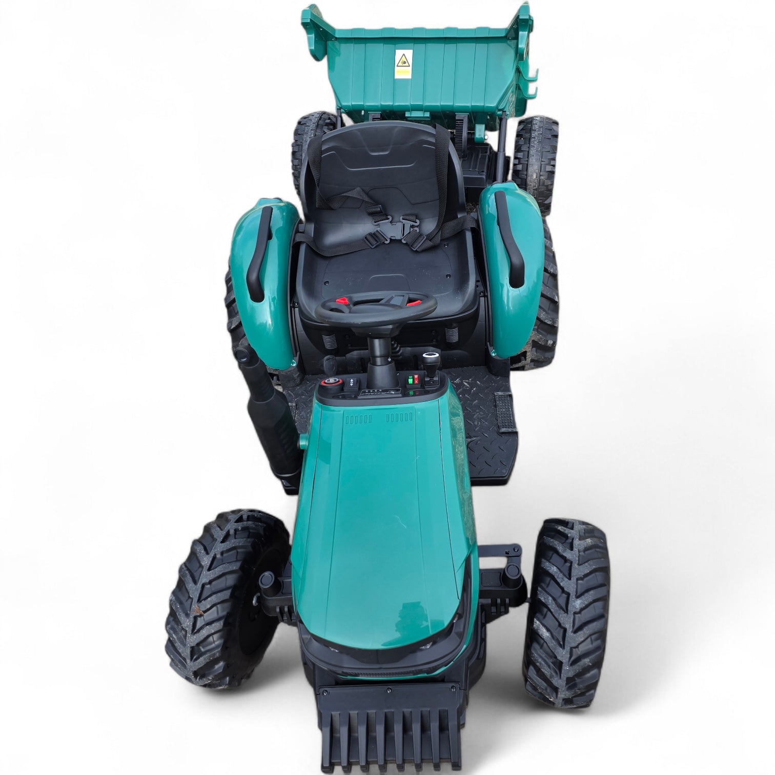 Tractor Eléctrico para Niño GROW c/ Remolque 24v Verde Oscuro c/ RUEDAS DE GOMA