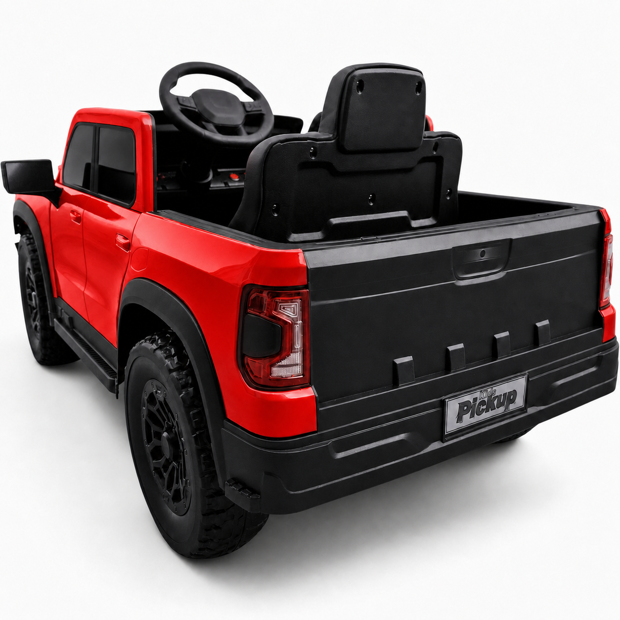 Carro Elétrico para Criança Range Raptor Style 12v Vermelho c/ RODAS DE BORRACHA & ASSENTO EM PELE