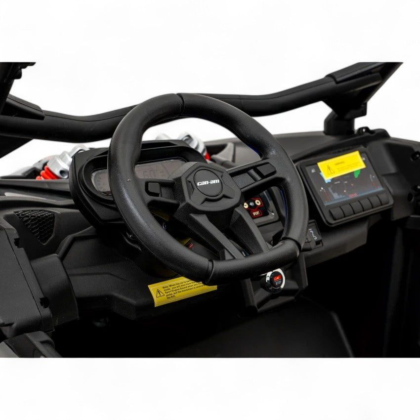 Coche Eléctrico para Niño CAN-AM MAVERICK TURBO RR 4x4 24v Caqui c/ RUEDAS DE GOMA & ASIENTO DE PIEL