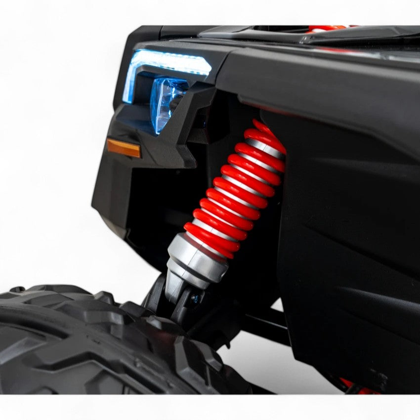 Coche Eléctrico para Niño CAN-AM MAVERICK TURBO RR 4x4 24v Caqui c/ RUEDAS DE GOMA & ASIENTO DE PIEL