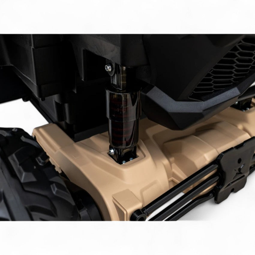 Coche Eléctrico para Niño CAN-AM MAVERICK TURBO RR 4x4 24v Caqui c/ RUEDAS DE GOMA & ASIENTO DE PIEL