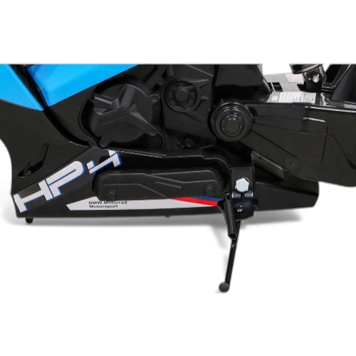Moto Eléctrica para Niño BMW HP4 12v Azul c/ RUEDAS DE GOMA & ASIENTO DE PIEL