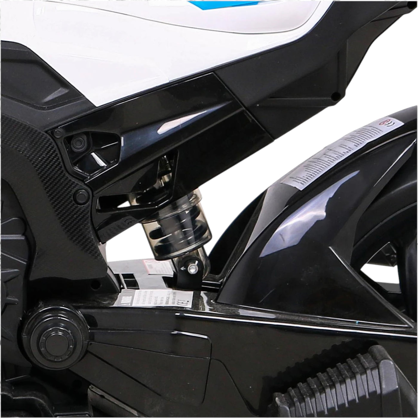 Moto Eléctrica para Niño BMW HP4 12v Azul c/ RUEDAS DE GOMA & ASIENTO DE PIEL