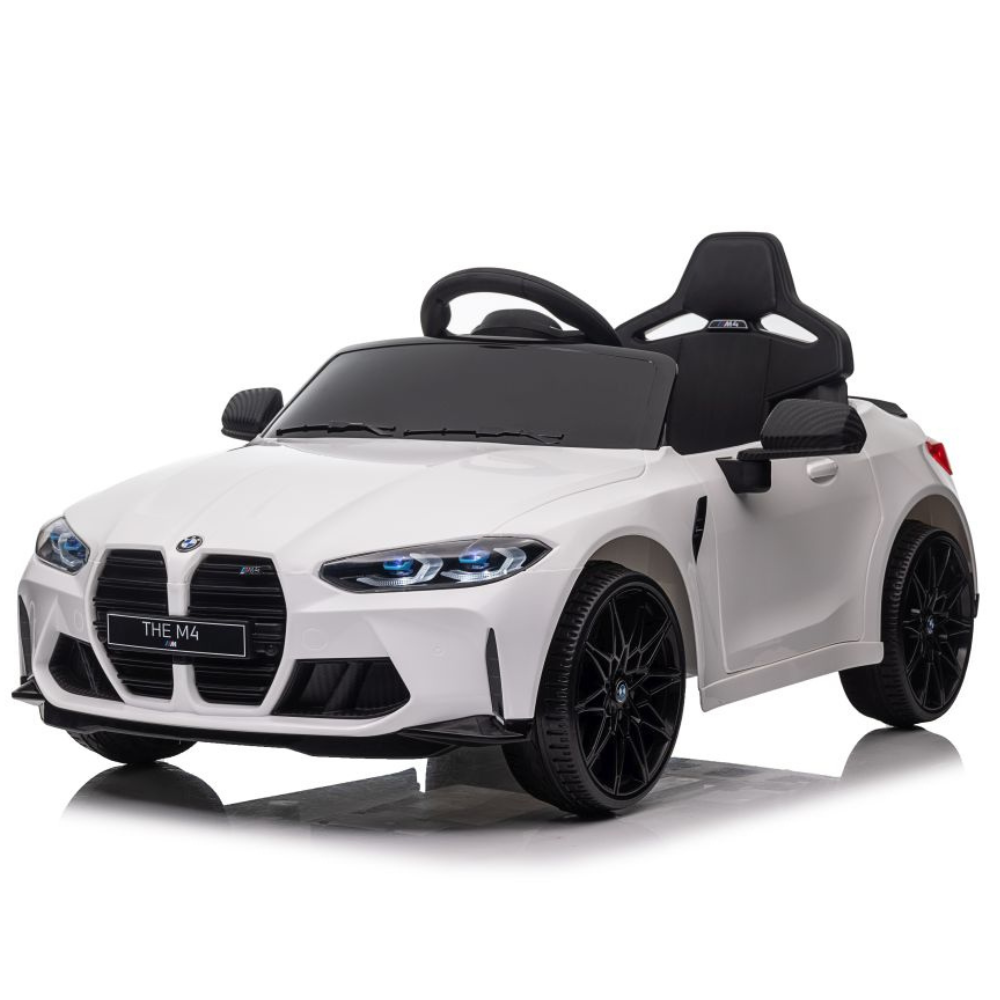 BMW M4 12V Branco – carro elétrico para criança (vista 2)