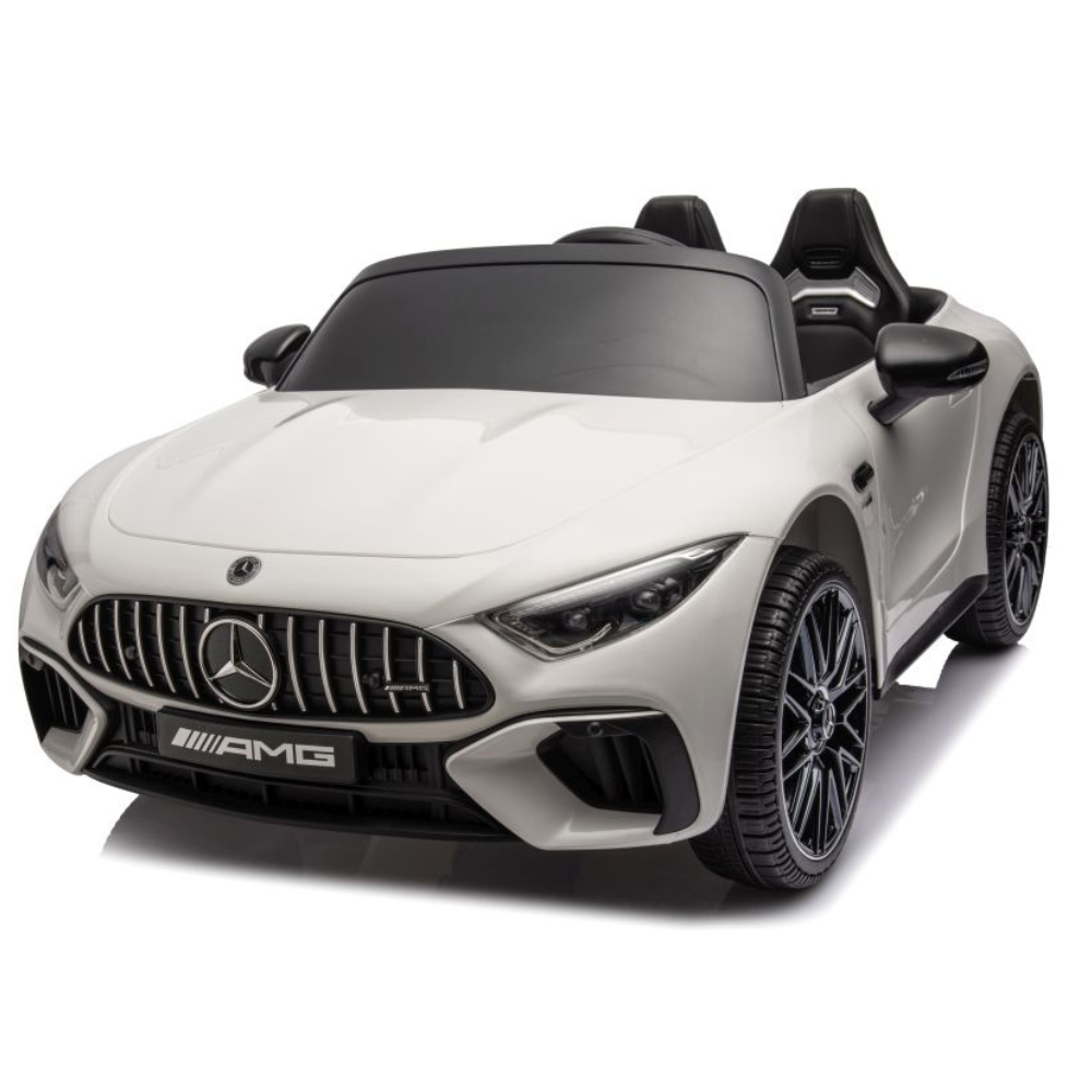Coche Eléctrico para Niños MERCEDES SL63 Blanco 4x4  2 LUGARES 24v c/ RUEDAS DE GOMA & ASIENTO DE PIEL