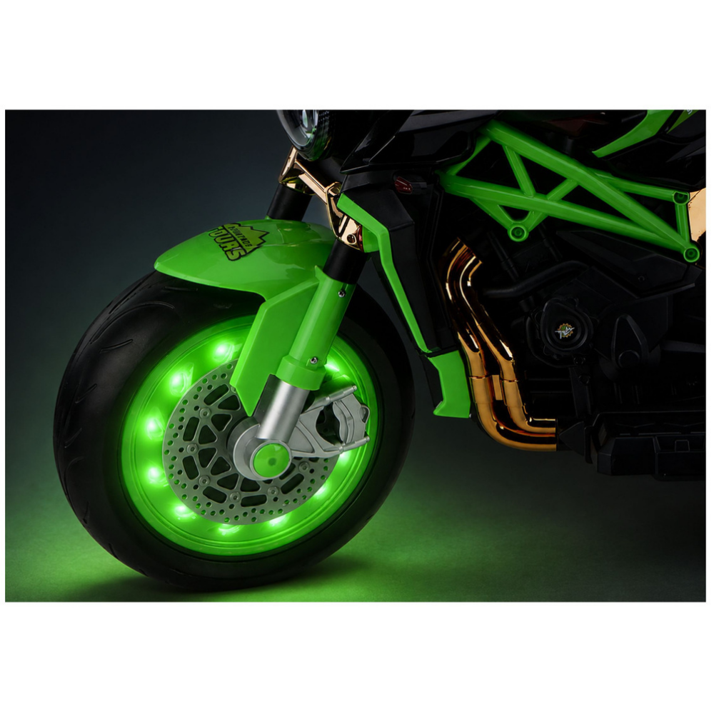 Moto Eléctrica para Niños BM Style 12v Blanca con RUEDAS DE GOMA y ASIENTO DE PIEL ECOLÓGICA