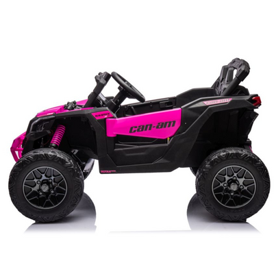 Coche Eléctrico para Niños CAN-AM MAVERICK 4x4 24v Rosa c/ RUEDAS DE GOMA & ASIENTO DE PIEL