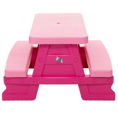 Mesa Infantil de Jardim com Bancos Rosa