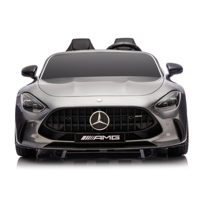Coche Eléctrico para Niño MERCEDES GT63 24v XXL Gris Metalizado c/ MP4, RUEDAS DE GOMA & ASIENTO DE PIEL