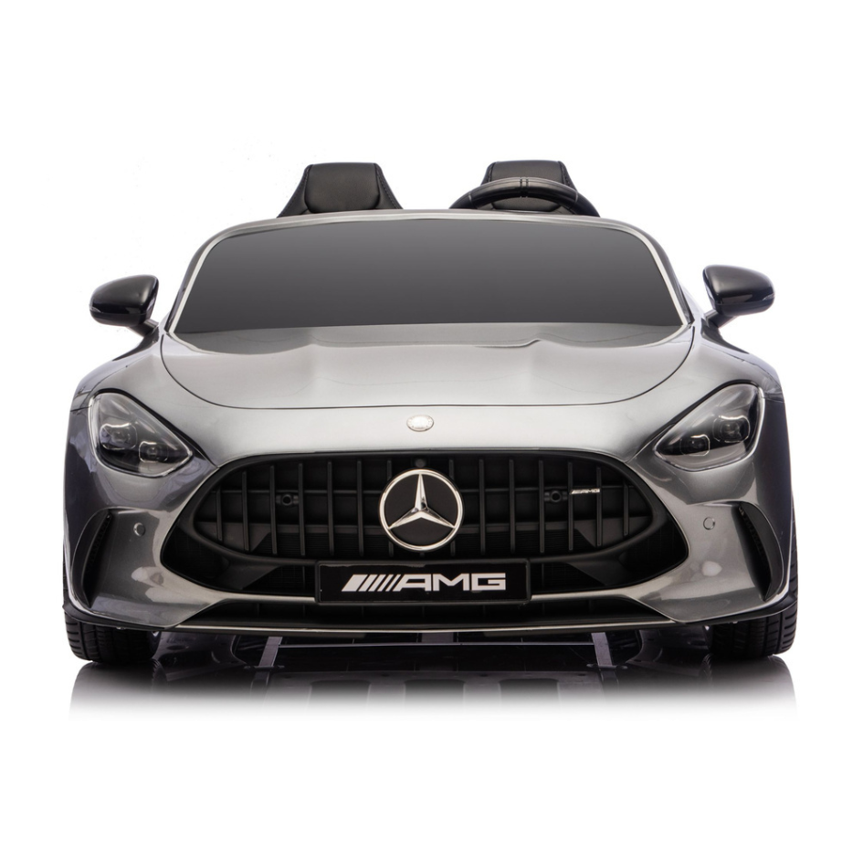 Coche Eléctrico para Niño MERCEDES GT63 24v XXL Gris Metalizado c/ MP4, RUEDAS DE GOMA & ASIENTO DE PIEL
