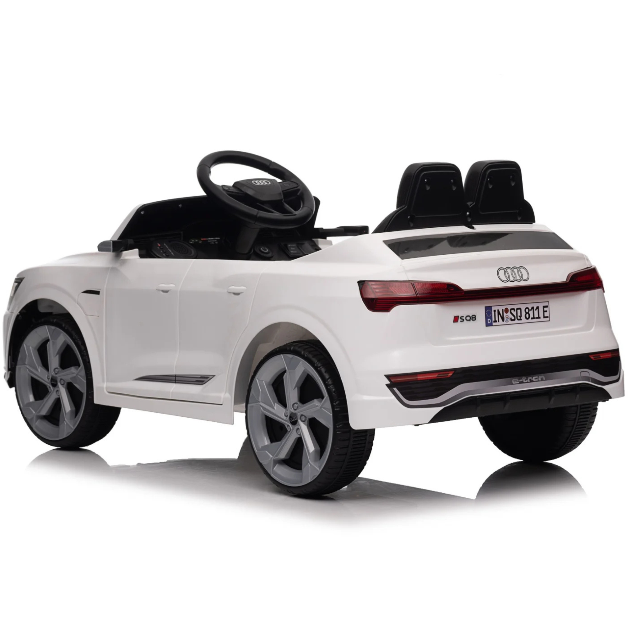 Coche Eléctrico para Niños AUDI SQ8 12V Blanco c/ RUEDAS DE GOMA & ASIENTO DE PIEL
