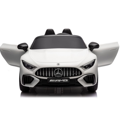 Coche Eléctrico para Niños MERCEDES SL63 Blanco 4x4  2 LUGARES 24v c/ RUEDAS DE GOMA & ASIENTO DE PIEL