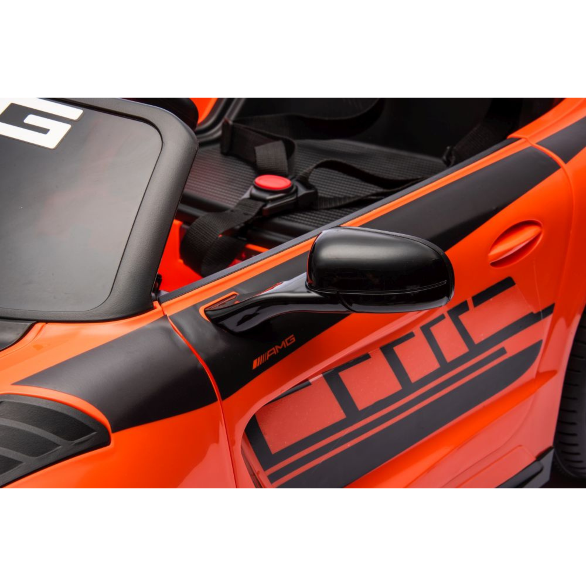 Coche Eléctrico para Niños MERCEDES GT3 Deluxe 12v Naranja c/ RUEDAS DE GOMA & ASIENTO DE PIEL