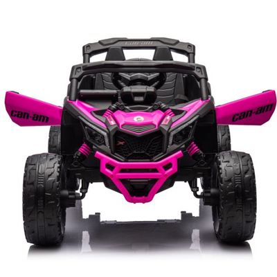 Coche Eléctrico para Niños CAN-AM MAVERICK 4x4 24v Rosa c/ RUEDAS DE GOMA & ASIENTO DE PIEL