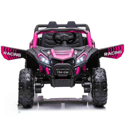 Coche Eléctrico para Niños BEACH BUGGY 4x4 24v Rosa c/ RUEDAS DE GOMA & ASIENTO DE PIEL