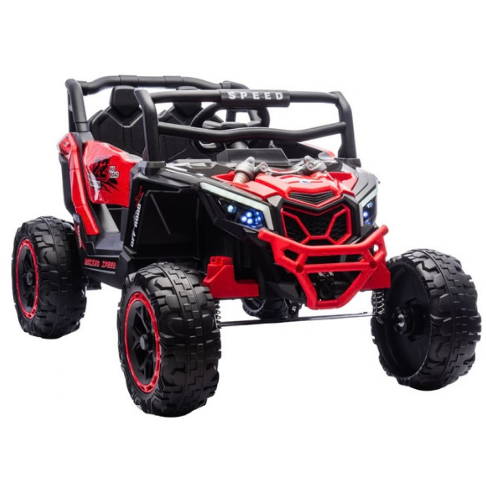 Coche Eléctrico para Niños Buggy Speed Rojo 4x4 12v con RUEDAS DE GOMA y ASIENTO DE PIEL
