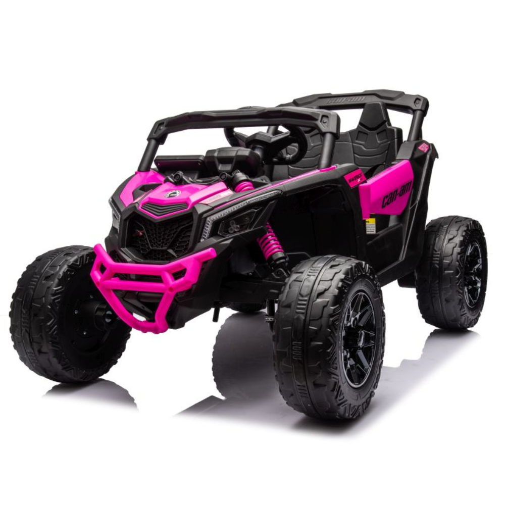 Coche Eléctrico para Niños CAN-AM MAVERICK 4x4 24v Rosa c/ RUEDAS DE GOMA & ASIENTO DE PIEL