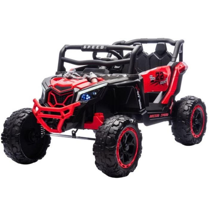 Coche Eléctrico para Niños Buggy Speed M2 Rojo 4x4 12v con RUEDAS DE GOMA y ASIENTO DE PIEL ECOLÓGICA