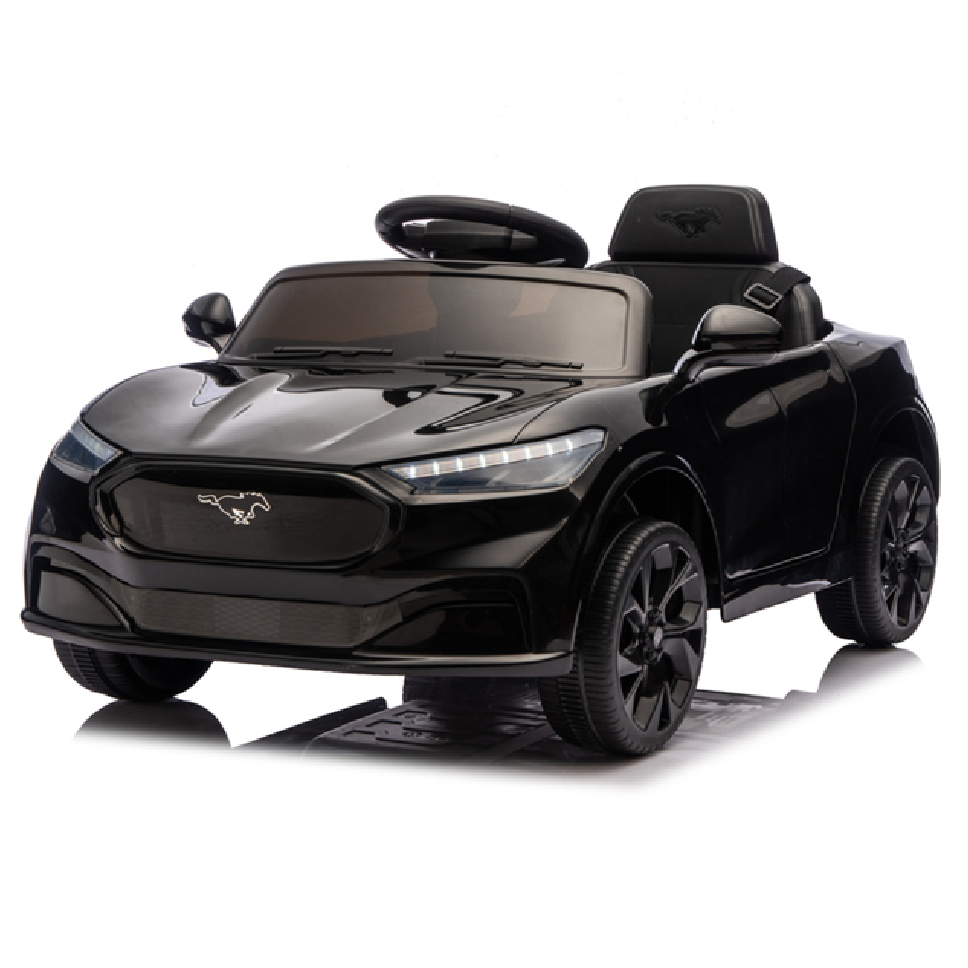 Coche Eléctrico para niño FORD MUSTANG MACH-E 24v Negro c/ RODAS DE BORRACHA & ASIENTO EN PELE