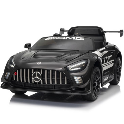 Coche Eléctrico para Niños MERCEDES GT3 Deluxe 12v Negro c/ RUEDAS DE GOMA & ASIENTO DE PIEL