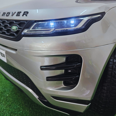 Coche Eléctrico para Niños RANGE ROVER EVOQUE 12v Gris Metalizado c/ RUEDAS DE GOMA & ASIENTO DE PIEL