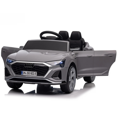 Coche Eléctrico para Niños AUDI SQ8 12V Gris c/ RUEDAS DE GOMA & ASIENTO DE PIEL