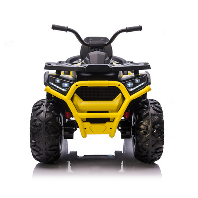 Moto Eléctrica para Niño QUAD DESERT 12V AMARILLA c/ RODAS DE BORRACHA & ASIENTO EN PELE