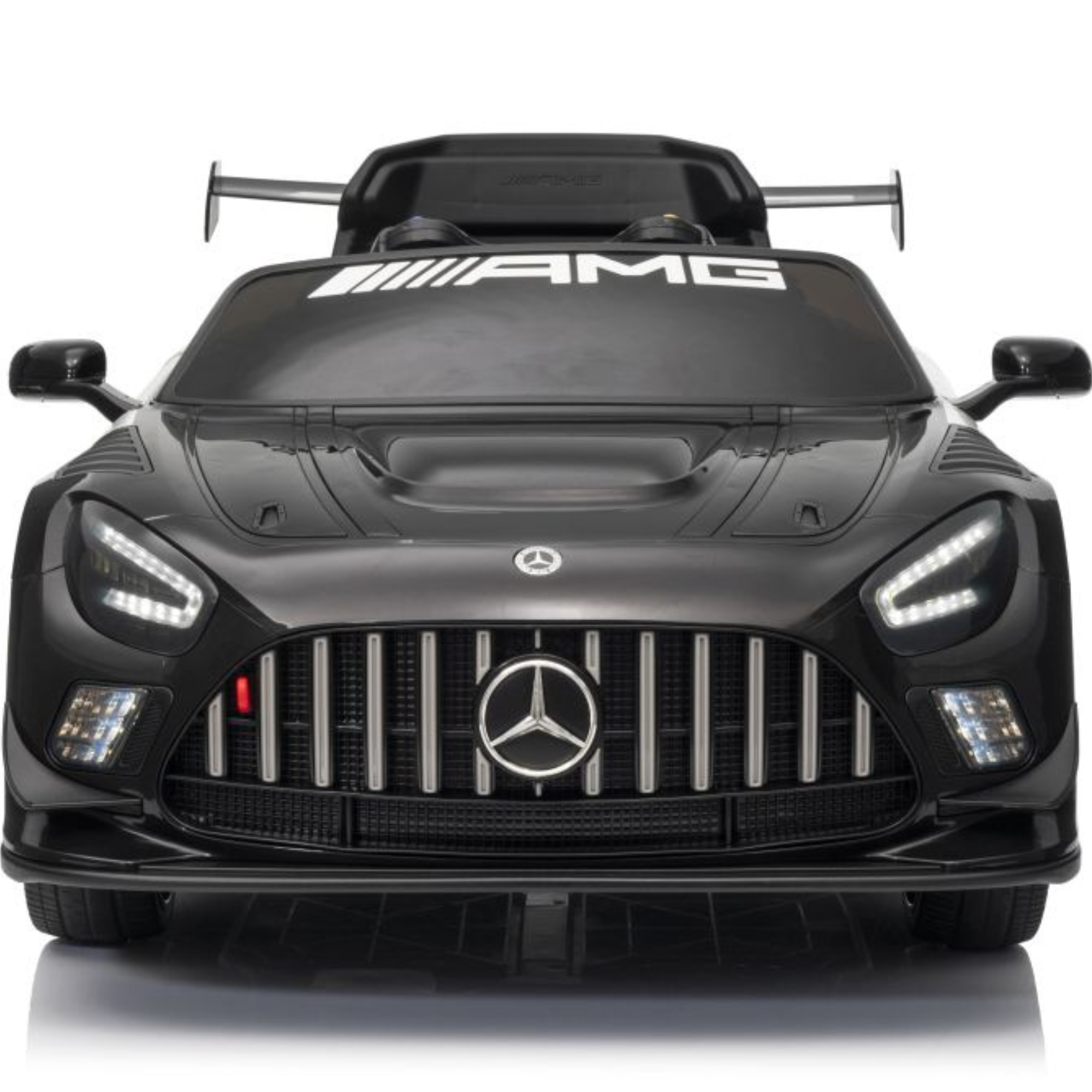 Coche Eléctrico para Niños MERCEDES GT3 Deluxe 12v Negro c/ RUEDAS DE GOMA & ASIENTO DE PIEL
