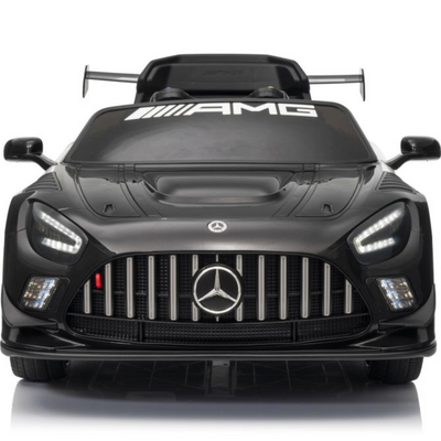Coche Eléctrico para Niños MERCEDES GT3 Deluxe 12v Negro c/ RUEDAS DE GOMA & ASIENTO DE PIEL