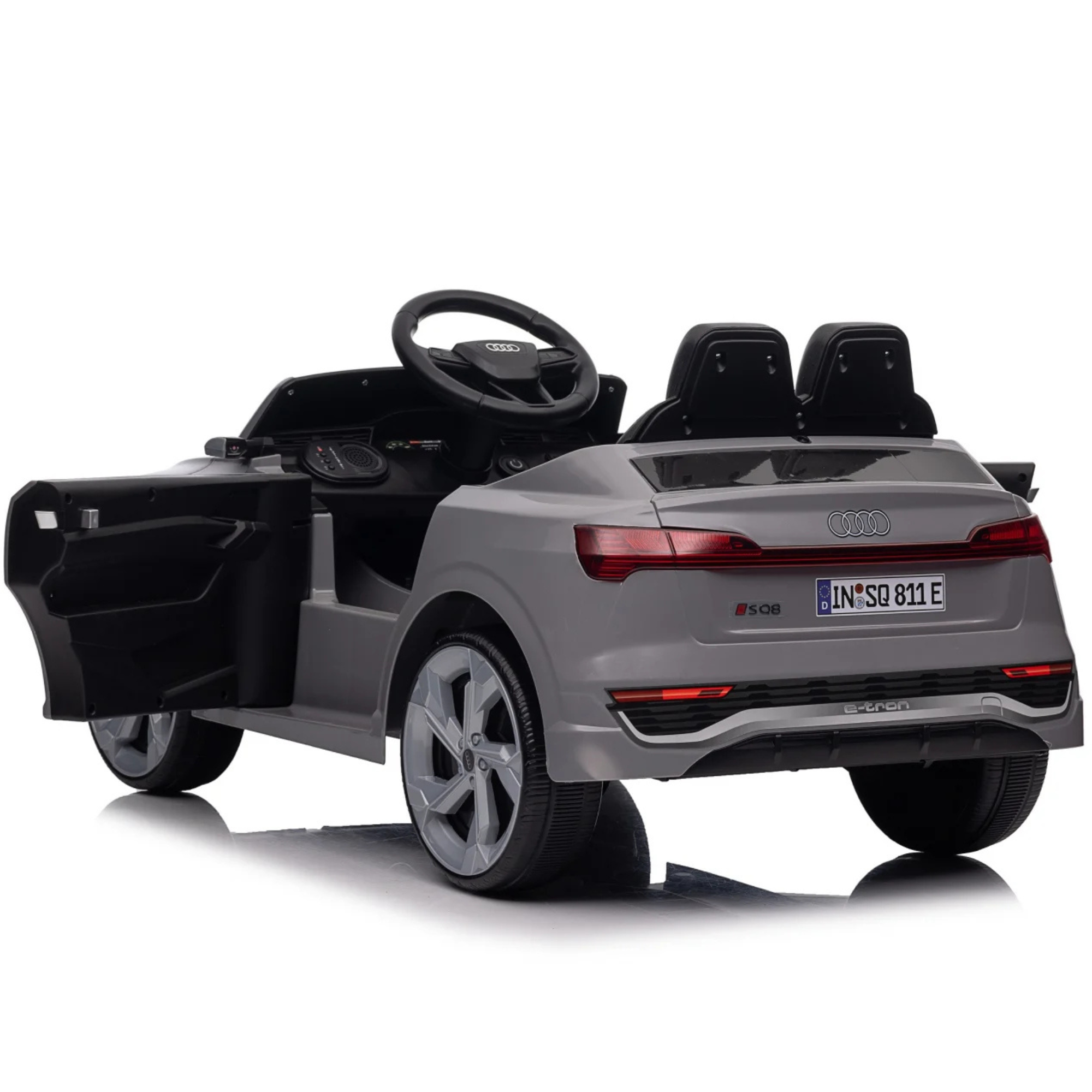 Coche Eléctrico para Niños AUDI SQ8 12V Gris c/ RUEDAS DE GOMA & ASIENTO DE PIEL