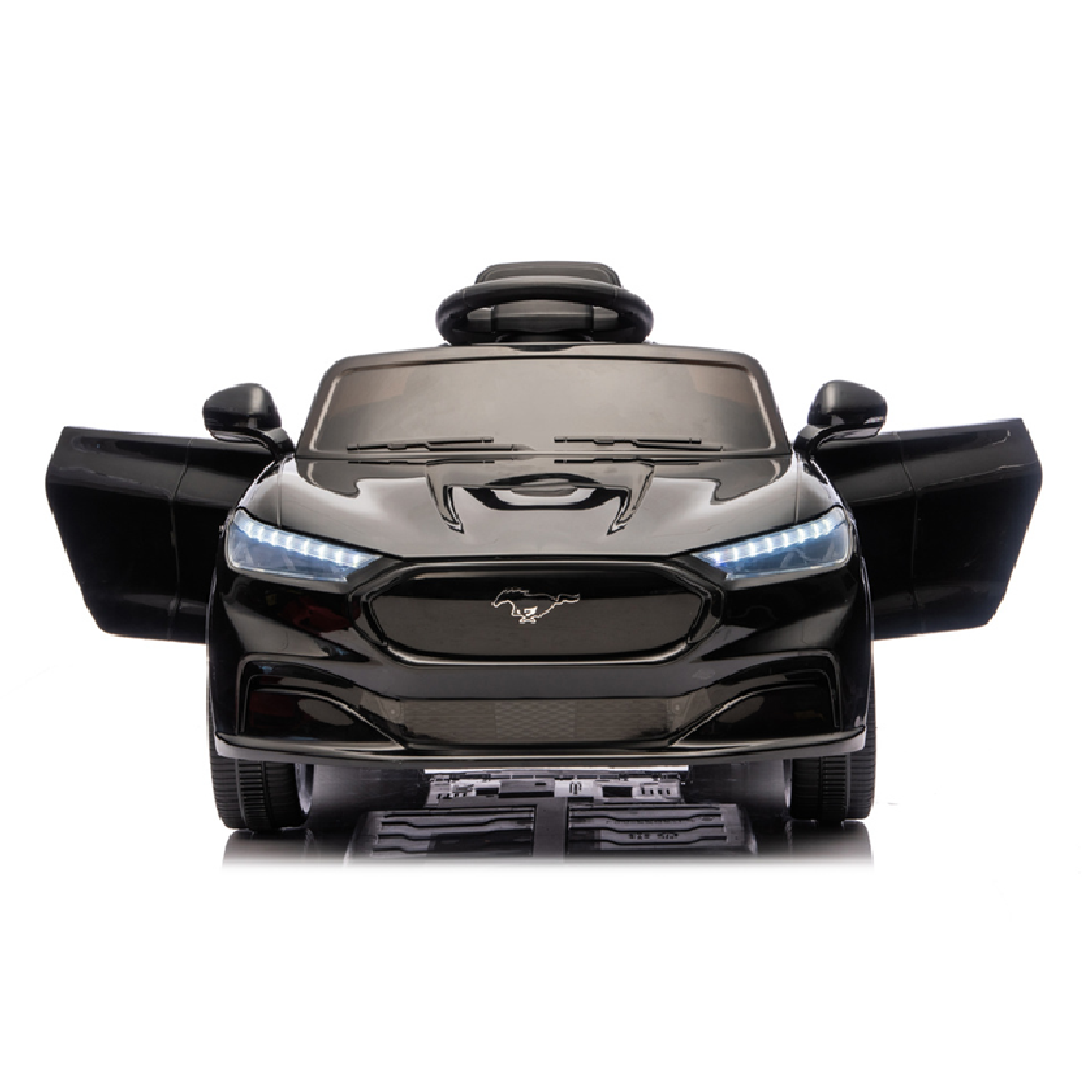 Coche Eléctrico para niño FORD MUSTANG MACH-E 24v Negro c/ RODAS DE BORRACHA & ASIENTO EN PELE