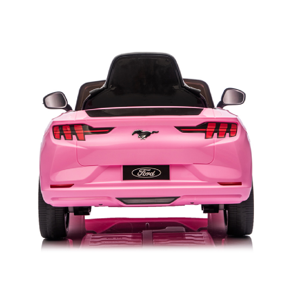 Coche Eléctrico para niño FORD MUSTANG MACH-E 24v Rosa c/ RODAS DE BORRACHA & ASIENTO EN PELE
