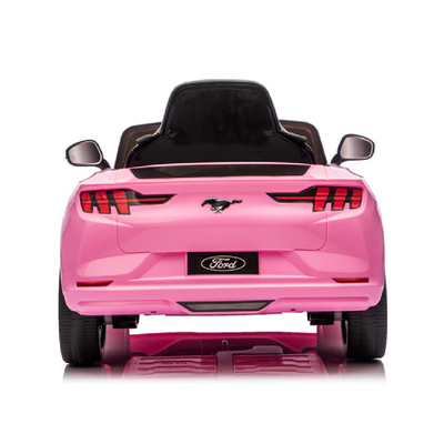 Coche Eléctrico para niño FORD MUSTANG MACH-E 24v Rosa c/ RODAS DE BORRACHA & ASIENTO EN PELE