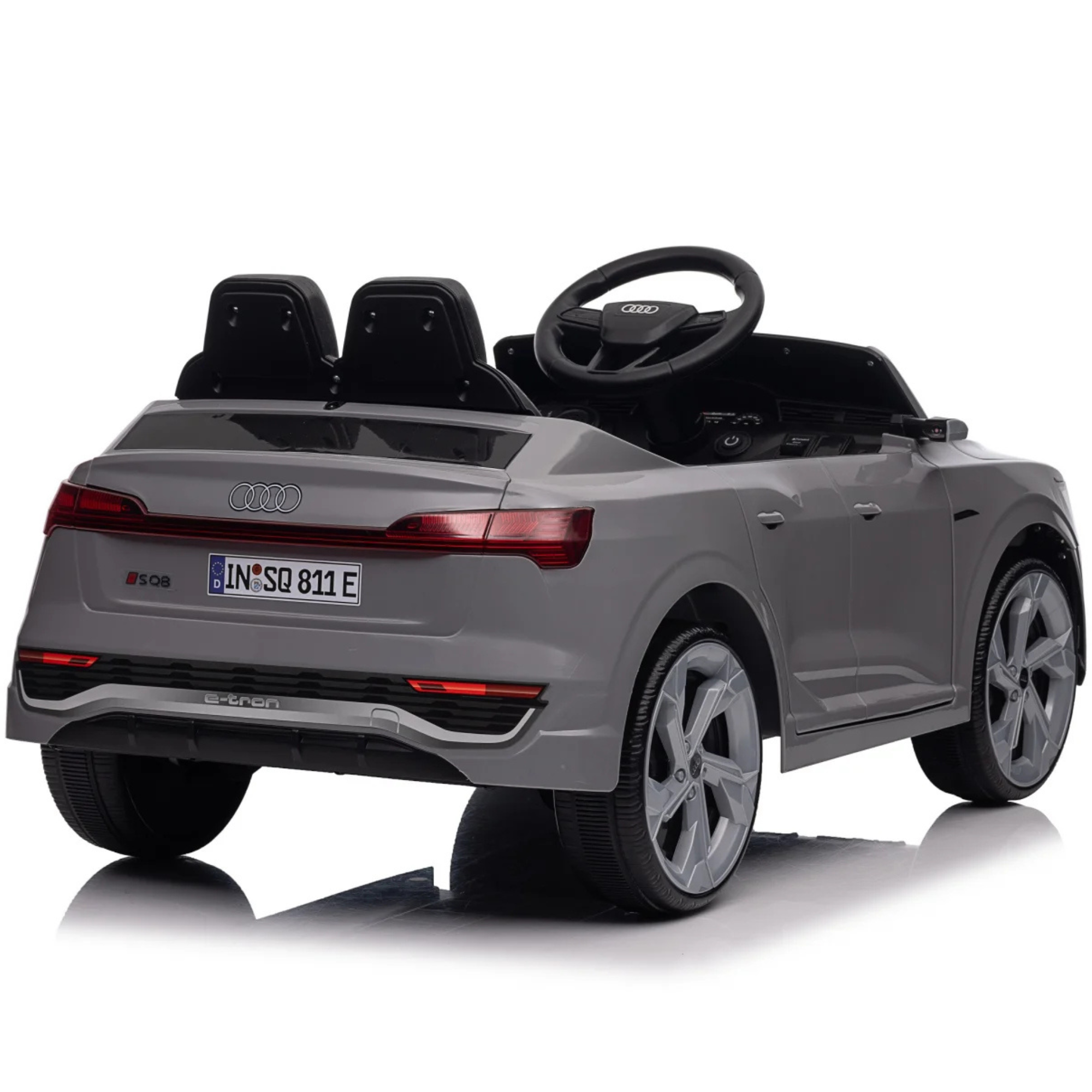 Coche Eléctrico para Niños AUDI SQ8 12V Gris c/ RUEDAS DE GOMA & ASIENTO DE PIEL