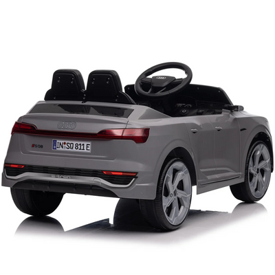 Coche Eléctrico para Niños AUDI SQ8 12V Gris c/ RUEDAS DE GOMA & ASIENTO DE PIEL