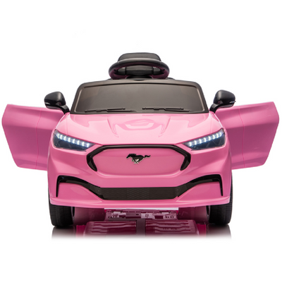 Coche Eléctrico para niño FORD MUSTANG MACH-E 24v Rosa c/ RODAS DE BORRACHA & ASIENTO EN PELE
