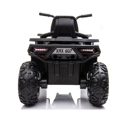 Moto Eléctrica para Niño QUAD DESERT 12V Negra c/ RODAS DE BORRACHA & ASIENTO EN PELE