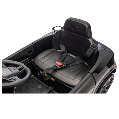 Coche Eléctrico para niño FORD MUSTANG MACH-E 24v Negro c/ RODAS DE BORRACHA & ASIENTO EN PELE