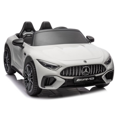 Coche Eléctrico para Niños MERCEDES SL63 Blanco 4x4  2 LUGARES 24v c/ RUEDAS DE GOMA & ASIENTO DE PIEL